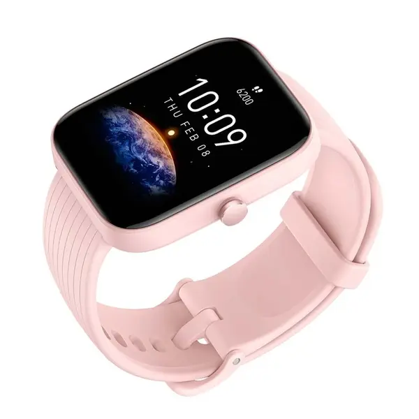 Amazfit Bip 3 Pro 5ATM Waterproof Smartwatch – Color: Pink – View 3